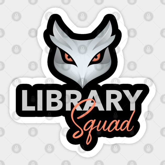 Funny Owl Library Squad Sticker by Ben Foumen